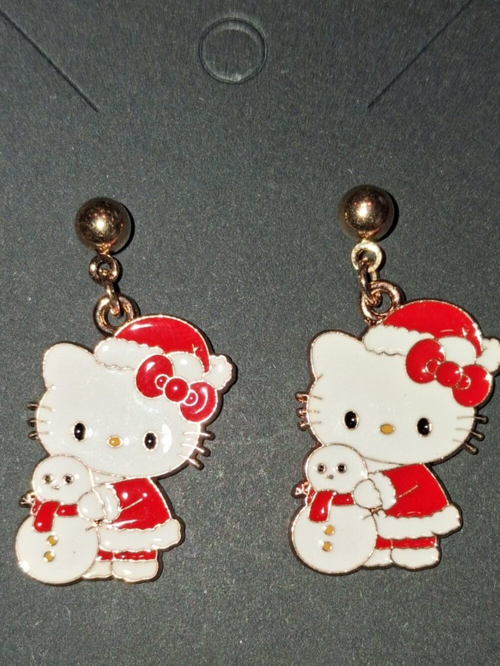 🎅 Hello Kitty Christmas Earrings